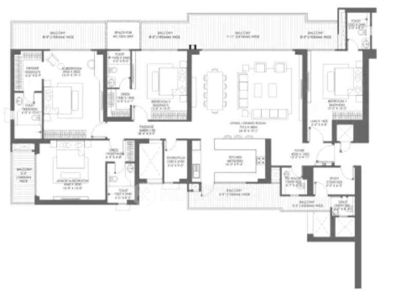 4 BHK Flat In Godrej Riverine For Sale  In Sector 44