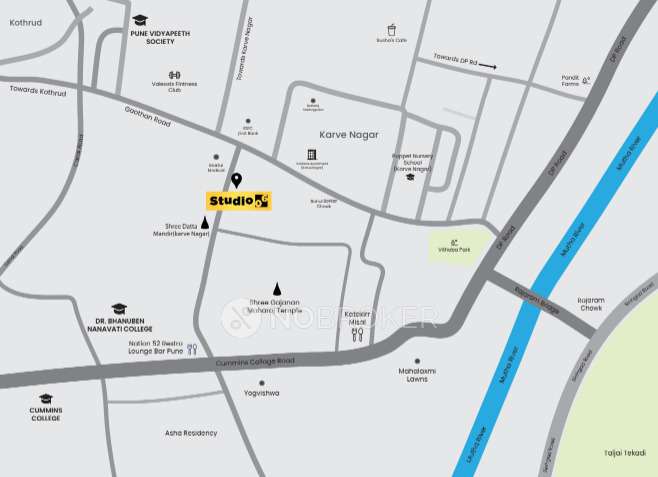 1 RK Flat In Saarrthi Studio 06 For Sale  In Karve Nagar