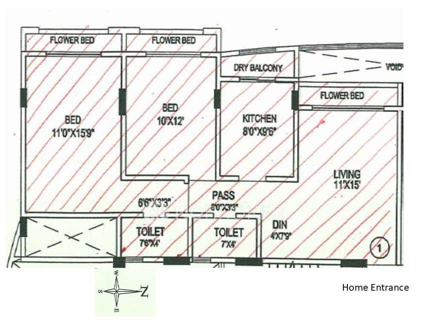 2 BHK Flat In Harmony Chs For Sale  In Goregaon West