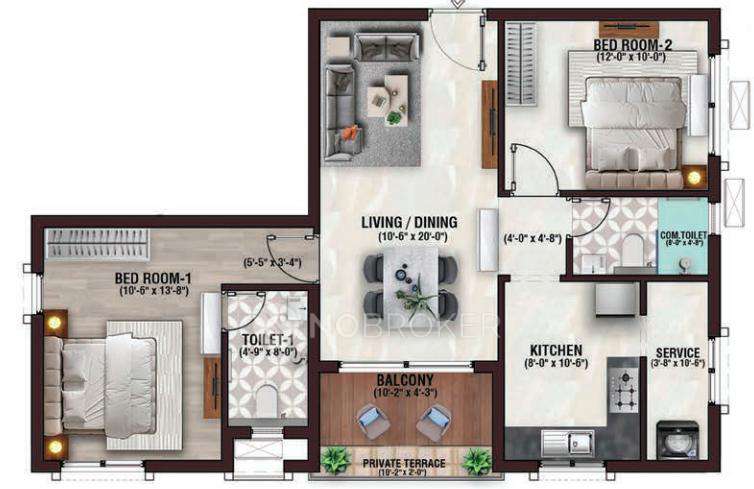 2 BHK Flat In  Nutech Central Park For Sale  In Porur