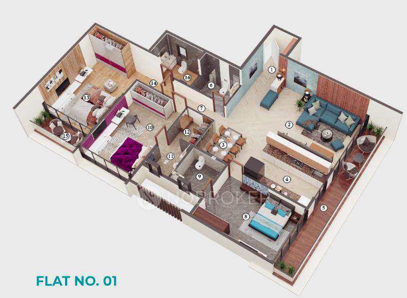 3 BHK Flat In  Gurukrupa Alaknanda For Sale  In Juhu