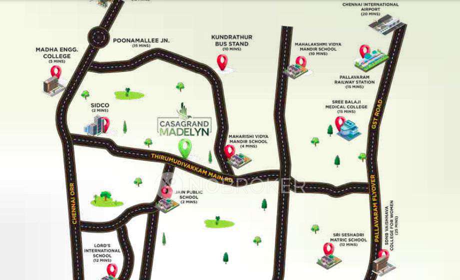 3 BHK Flat In Casagrand Madelyn For Sale  In Pallavaram