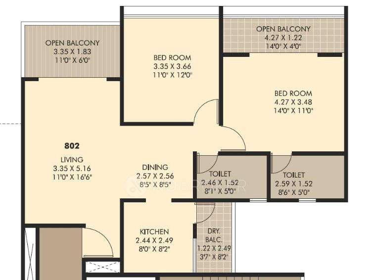 2 BHK Flat In Sapra Power Boulevard For Sale  In Mundhwa