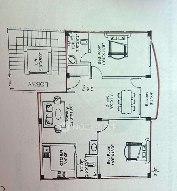 2 BHK Flat In Happy Homes For Sale  In  Attapur