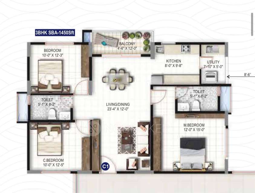 3 BHK Flat In Green Edge Royal View For Sale  In Kannamangala