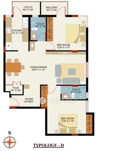 2 BHK Flat In  Chourasia Manor Phase 2 For Sale  In Kadubeesanahalli