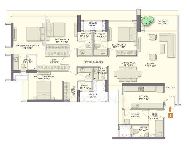 4 BHK Flat In Adani Codename Lit For Sale  In Thane West, Mumbai, Maharashtra, India