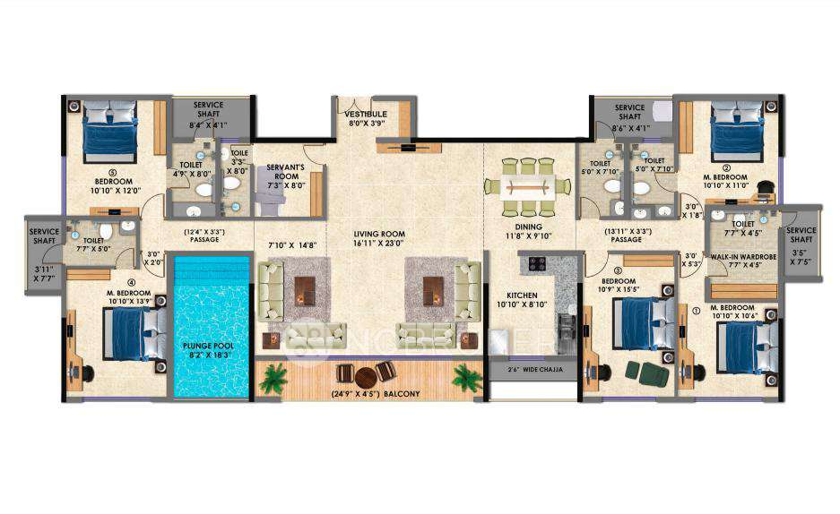 4+ BHK Flat In Gnp Landmark For Sale  In Khadkpada
