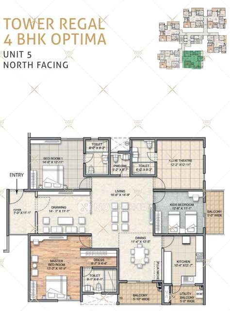 4 BHK Flat In Auro Kohinoor For Sale  In Hi Tech City