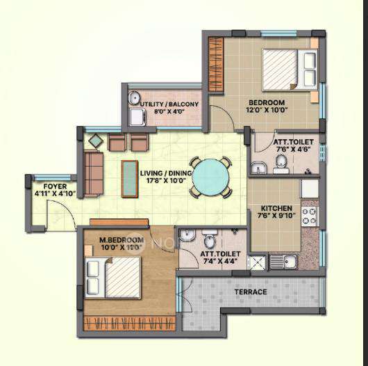 2 BHK Flat In Rld Tripti For Sale  In Mogappair West