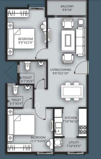 2 BHK Flat In Haridhruva Halcyon For Sale  In Attibele