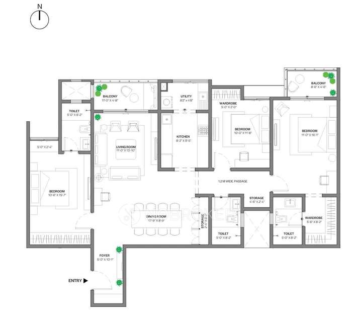 3 BHK Flat In Assetz Bloom And Dell For Sale  In Doddabanahalli