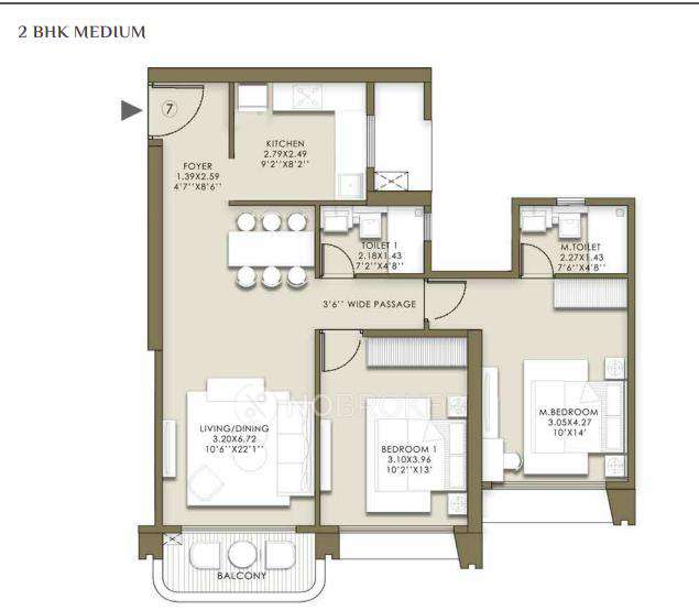 2 BHK Flat In L&t Island Cove For Sale near Bandra West