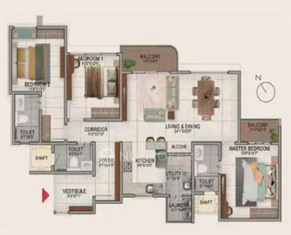 3 BHK Flat In Purva Silver Sky For Sale  In Hebbagodi