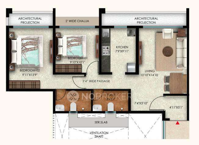 2 BHK Flat In Superb Yogakshema Residency For Sale  In Panvel