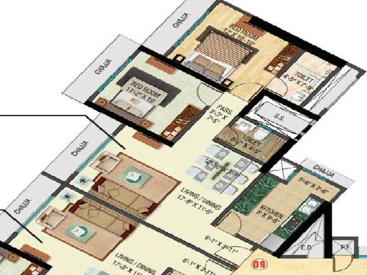 2 BHK Flat In Bhoomi Celestia For Sale  In Malad West