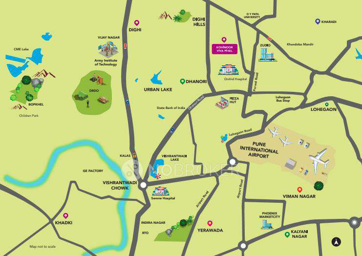 3 BHK Flat In Kohinoor Viva Pixelâ­ For Sale near Vishrantwadi