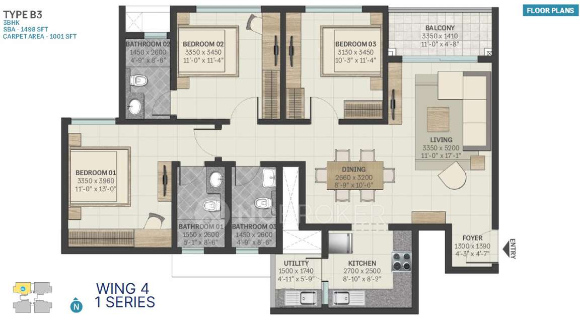 3 BHK Flat In Sobha Manhattan Towers For Sale  In Thirumagondanahalli