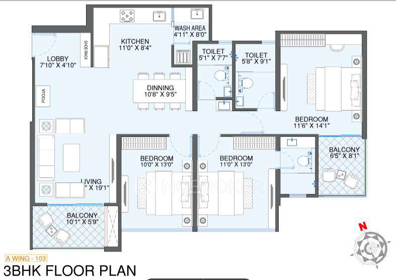 3 BHK Flat In Shubh Tristar For Sale  In Mundhwa