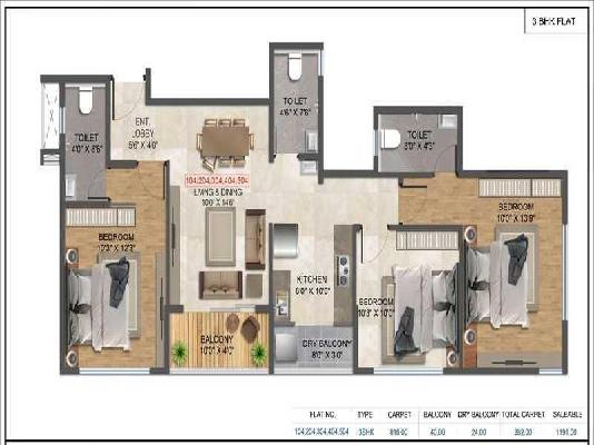 3 BHK Flat In Celestial Residency For Sale  In Balewadi