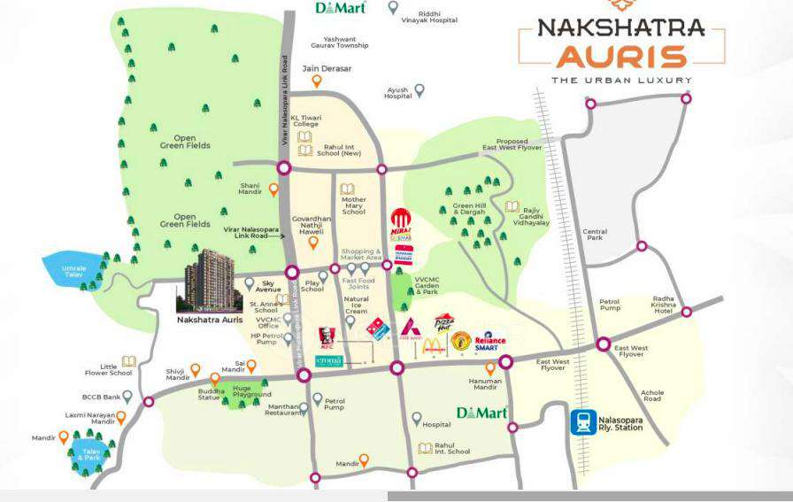 2 BHK Flat In Rajlaxmi Nakshatra Auris For Sale  In Nalasopara West
