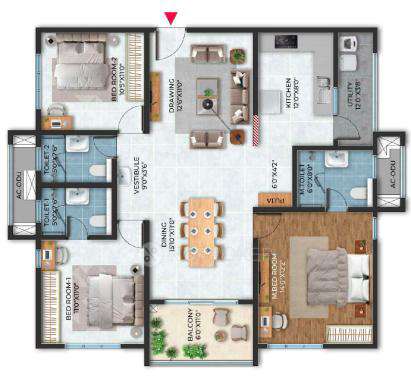 3 BHK Flat In Cybercity Stone Ridge For Sale  In Moosapet