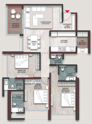 3 BHK Flat In Anp Privado For Sale  In Baner