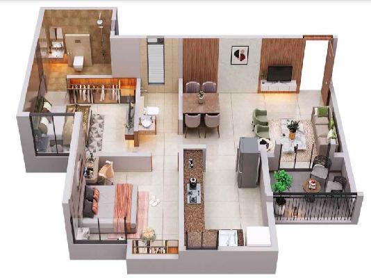 2 BHK Flat In Rama Fusion Towers For Sale  In Hinjewadi