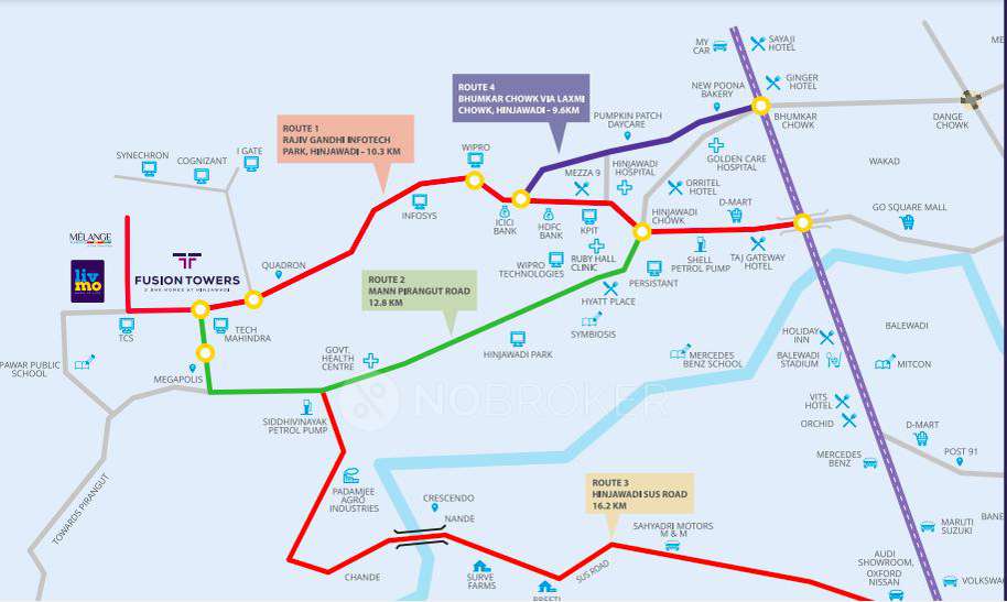 2 BHK Flat In Rama Fusion Towers For Sale  In Hinjewadi