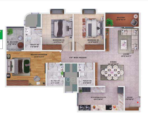 3 BHK Flat In Sattva Vasanta Skye For Sale  In Devanahalli