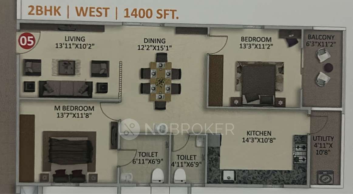 2 BHK Flat In Signature Altius for Rent  In Kollur