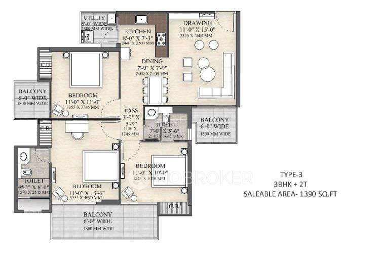 3 BHK Flat In Irish Platinum For Sale  In Vaidpura