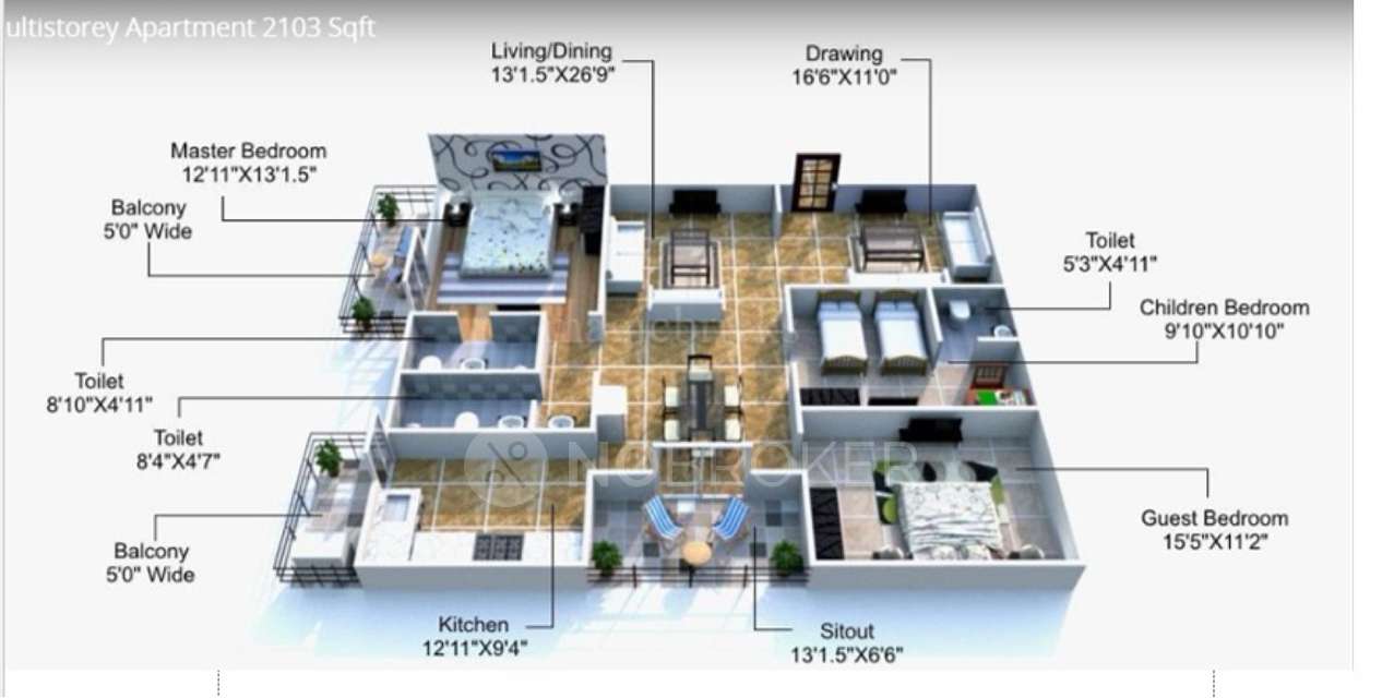 3 BHK Flat In Manjeera Trinity Homes For Sale  In Kukatpally