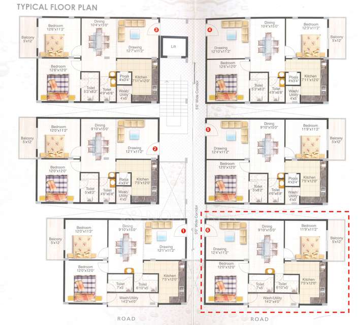 2 BHK Flat In Pearl Casa Apartments For Sale  In Papa Reddy Layout