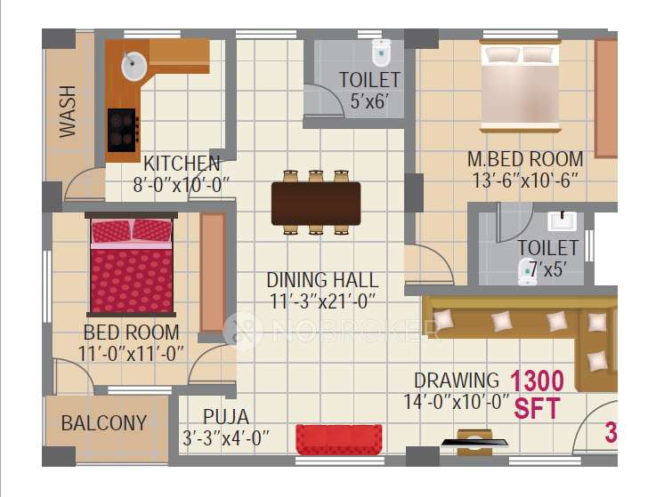 3 BHK Flat In Sai Tejas Challa Elite, Tukkuguda For Sale  In Shamshabad