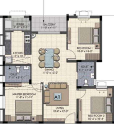 3 BHK Flat In Kochars Neetu Arjun Garden For Sale  In Porur