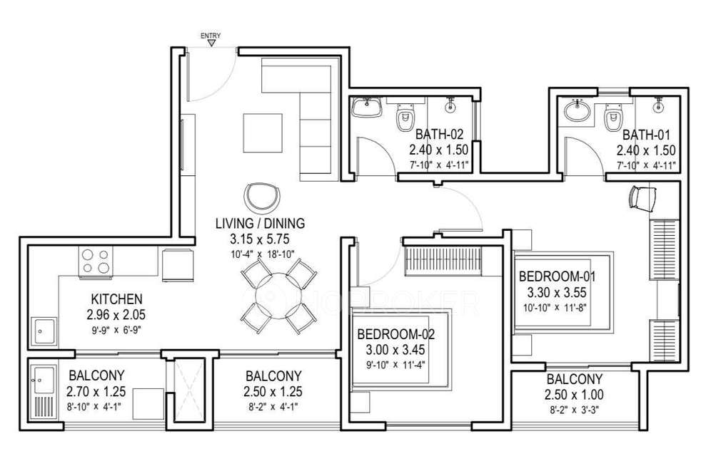 2 BHK Flat In Sobha Dream Gardens For Sale  In Bellahalli