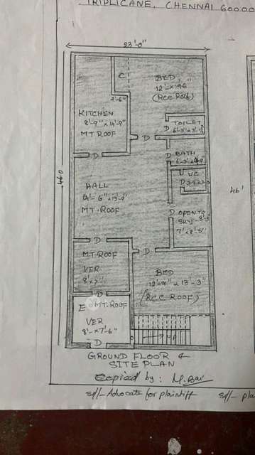 2 BHK House For Sale  In Triplicane Post Office