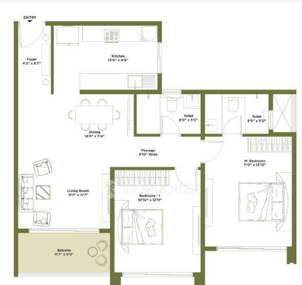 2 BHK Flat In Embassy Greenshore For Sale  In Devanahalli