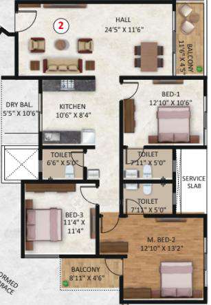 3 BHK Flat In Tara Ekam For Sale  In Kothrud