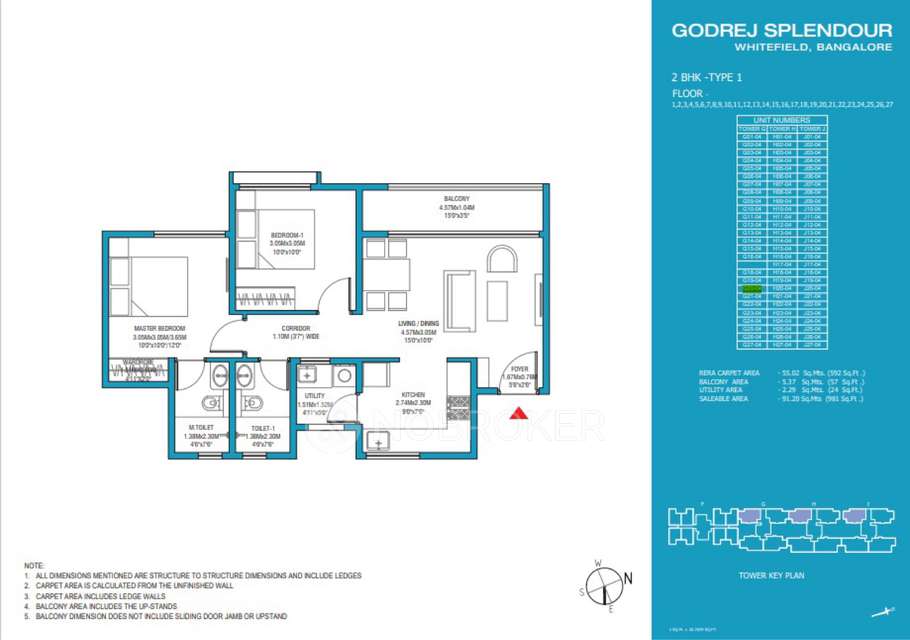 2 BHK Flat In Godrej Splendor Phase 1 For Sale  In Krishnarajapuram