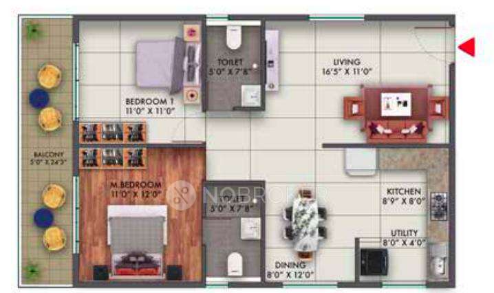 2 BHK Flat In Amberstone Illumina For Sale near Jayanagar