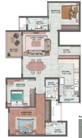 3 BHK Flat In Ckpc Winds Of Change For Sale  In Yelahanka