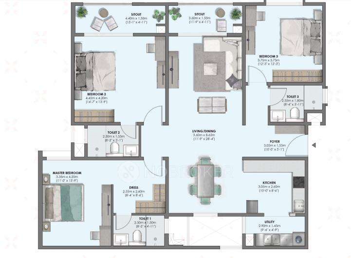 3 BHK Flat In Suyug Saffron For Sale  In Sarjapur