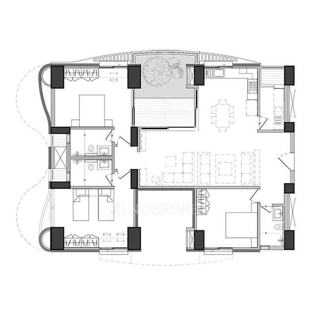 3 BHK Flat In Total Environment In That Quiet Earth For Sale  In Hennur Gardens 