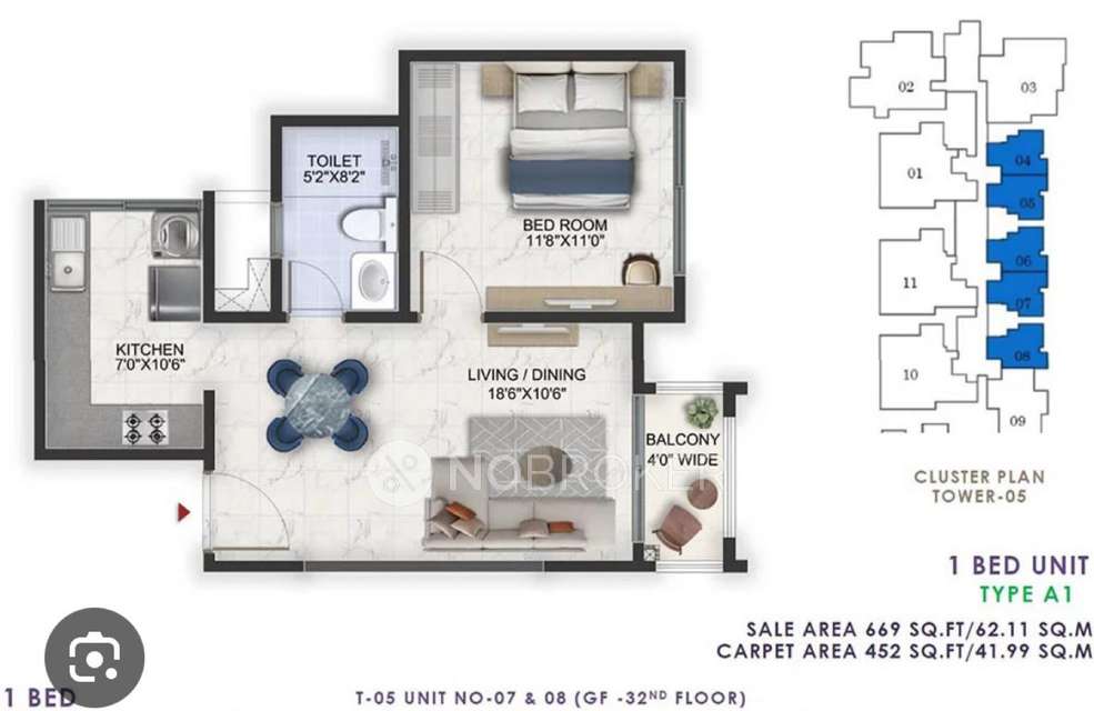 1 BHK Flat In Prestige Lavender Fields For Sale  In Varthur