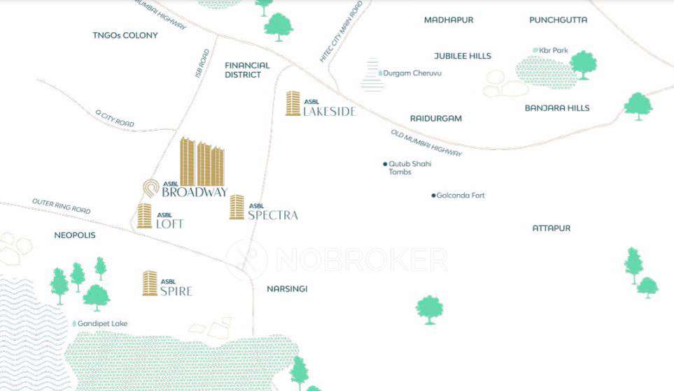 3 BHK Flat In Asbl Broadway For Sale  In Financial District