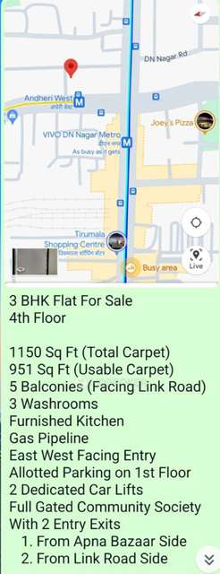 3 BHK Flat In Jay Prabhat For Sale  In Jay Prabhat Chs