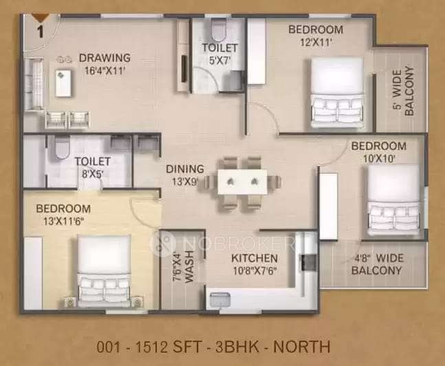 3 BHK Flat In Mc Fortune For Sale  In Whitefield