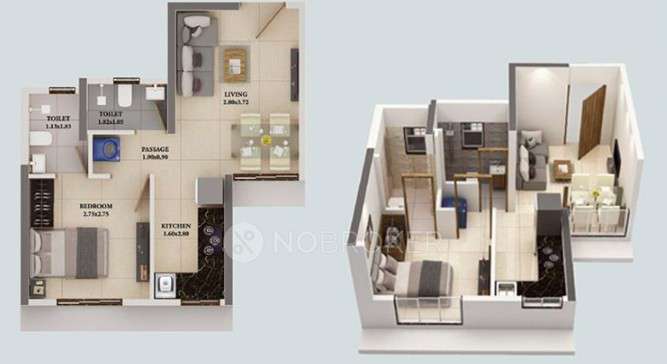 1 BHK Flat In Dosti West County For Sale  In  Thane West